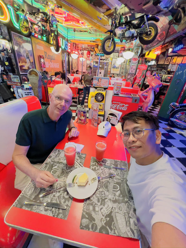 Fuel up on flavor and nostalgia at Makati’s most iconic diner 🇵🇭🍔⛽