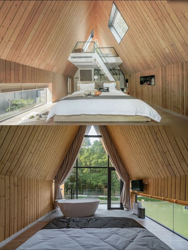 廣東可以住進瑞士木屋在綠湖邊圍爐的民宿