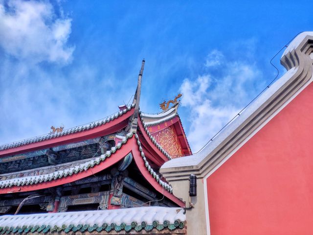 煙台天后行宮雪景
