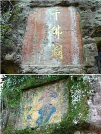 樂至報國寺一-佛在石中