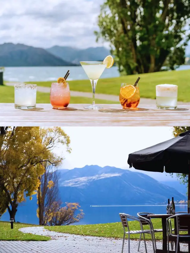 ワナカ湖畔の絵画のような景色のリゾートホテル