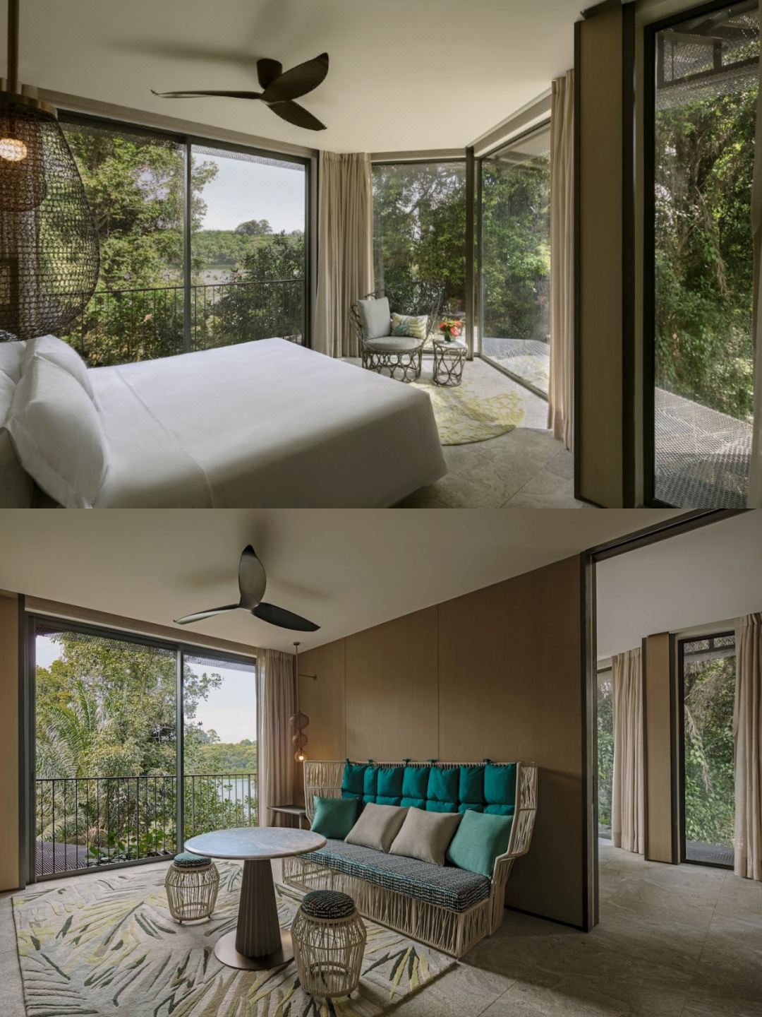 Singapore · Mandai Rainforest Resort  
Opened in April, Banyan Tree’s first rainforest resort in the Lion City! Just 26 minutes from Changi Airport, stay in one of the world’s only 24 suspended treehouses🌳, with 270° panoramic floor-to-ceiling windows, wake up to birdsong in the morning, and fall asleep accompanied by fireflies at night✨

❗【👇Click below to book your Banyan Tree Rainforest Treehouse now】❗  
🐘 Stay in "Zootopia"  
✅ Direct access to the huge Singapore Zoo, feeding the little animals is super healing!  
✅ Explore the River Safari by boat, see pandas and giant otters🐼  
✅ The world’s first Night Safari, observe nocturnal creatures by tram🌙  
✅ Encounter flamingos at the Bird Park, every shot looks like a scene from "Animal World"🦩  
🏡 Rainforest Treehouse  
✨ 24 suspended treehouses with private terraces overlooking the rainforest, designed inspired by the purple-flowered bloodwood pods, super unique!  
✨ Rooms with fully openable windows for natural ventilation🌬️, plus a rainwater recycling system💧  
✨ Banyan Tree Spa💆‍♀️, blending traditional Asian techniques to relax your body and mind in the rainforest sanctuary~  
🎯 Treehouses are in high demand, May Day slots are almost fully booked! The few remaining rooms are listed below, be quick!

❗【👇Click below to book your Banyan Tree Rainforest Treehouse now】❗