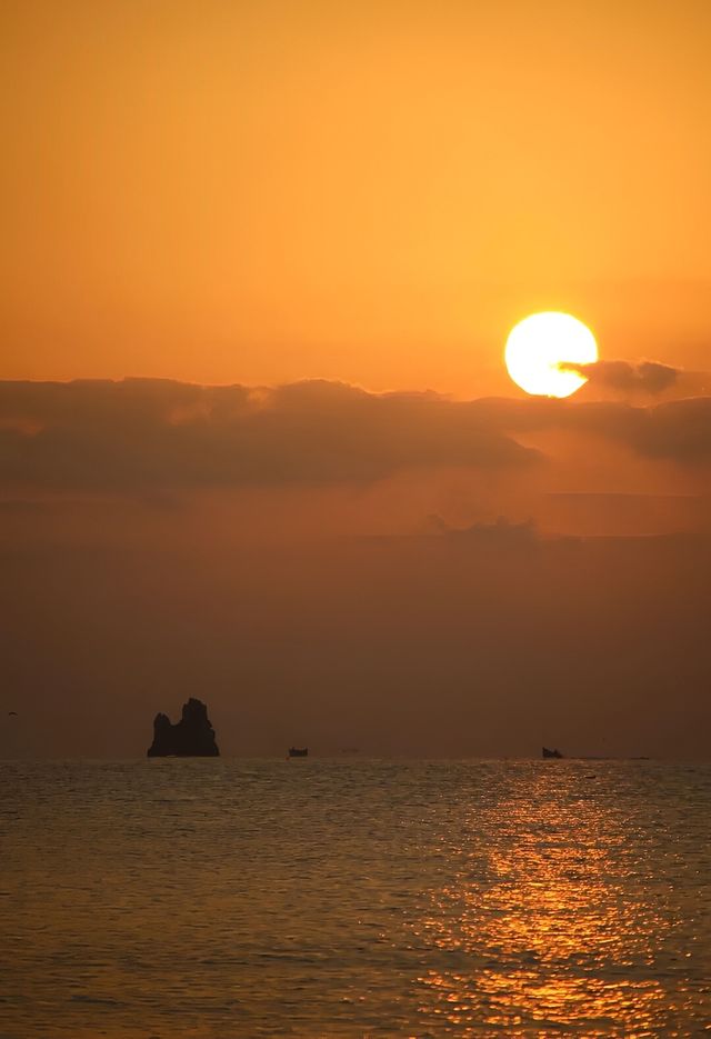青島冬日海上日出浪漫 青島冬日海上日出浪漫