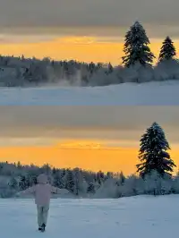 長白山雪嶺聖誕樹林裡的夢幻日落(附攻略)