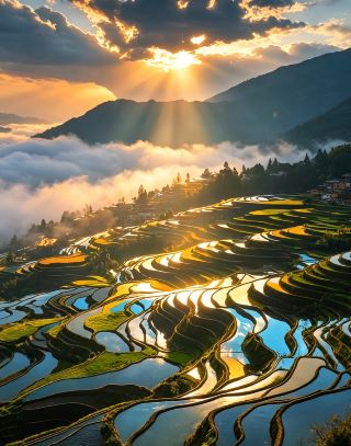 Complete Guide to Yuanyang Hani Terraces! One-Click Check-in for Sea of Clouds Sunrise and Millennium Ancient Villages