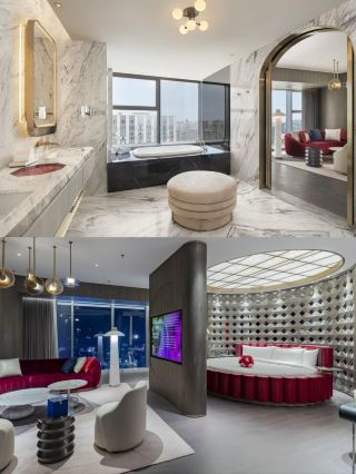 เพดานโรงแรมเซี่ยเหมิน | โรงแรม W Hotel โรงแรมหรูทันสมัยที่ได้รับความนิยมจากคนหนุ่มสาว มีสไตล์สุดๆ!