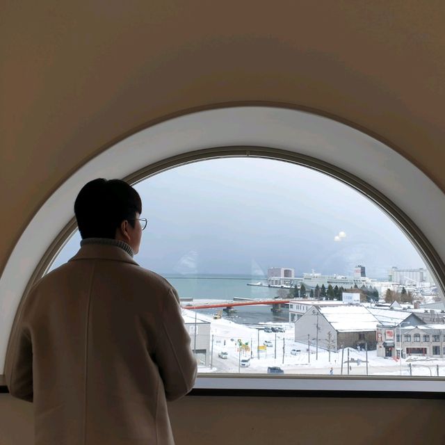 낭만적인 겨울풍경의 오타루 운하