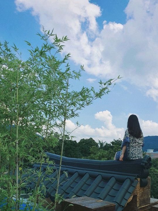 전주경기전이 한눈에 보이는 뷰 카페