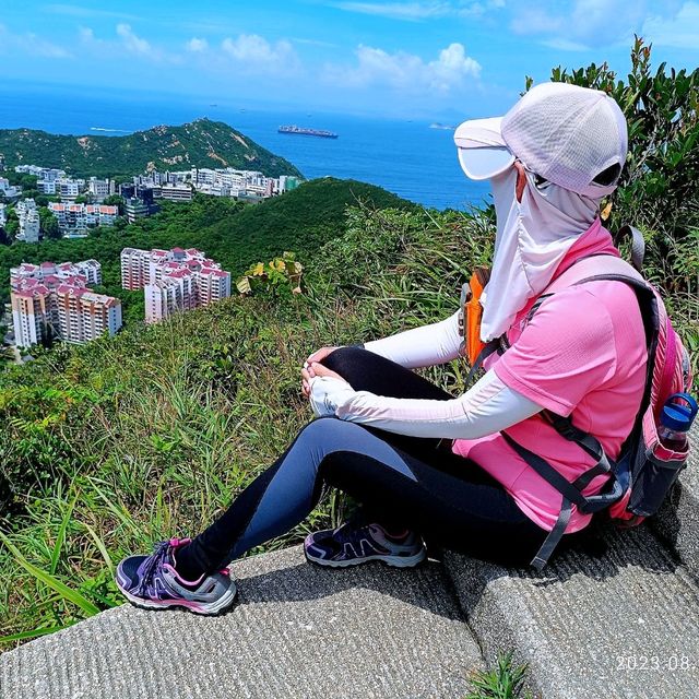 從赤柱峽道上孖崗山