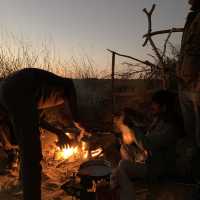 Camping underneath the stars at Tsar desert