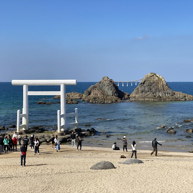 踏上一段靈性之旅，在夫婦岩與白色鳥居共同啟程⛩️🌊💫