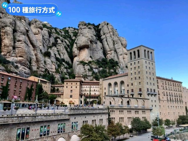 西班牙近郊爬山-宛如鋸齒般的岩石山 Montserrat