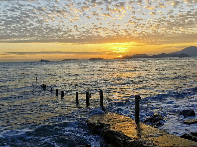 日落在西環泳棚🌅🌊