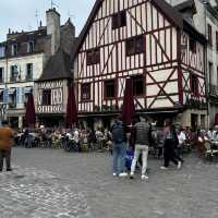 Dijon France. Famous for its vineyards and night bars 