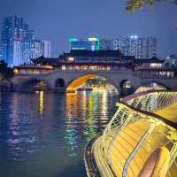  สะพานอันชุน แม่น้ำจูเจียง : ยามค่ำ เฉิงตู ต้องมา