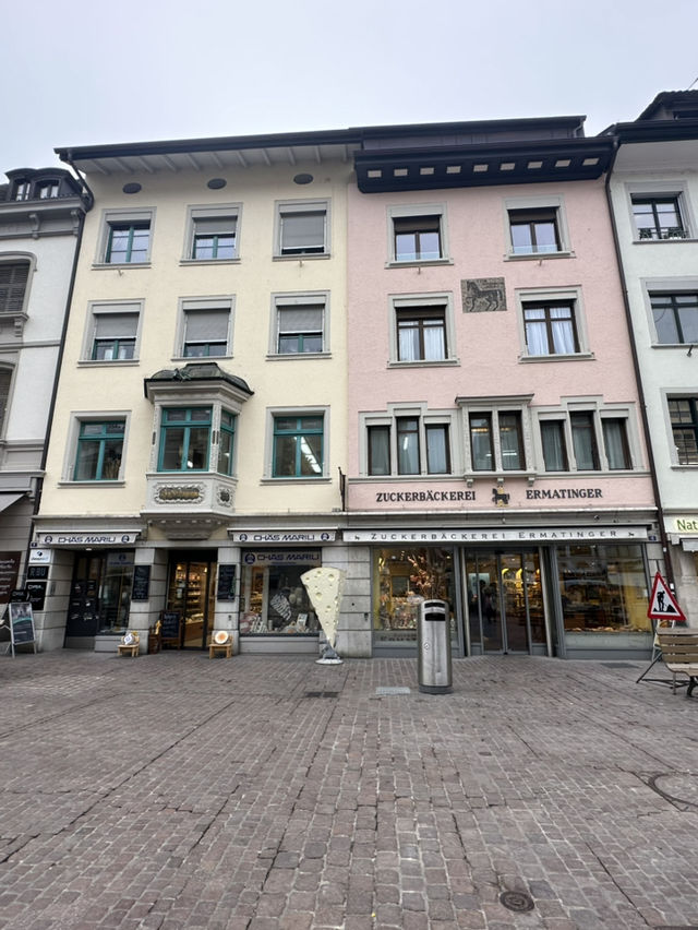 Cute town "Schaffhausen" in Swiss