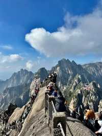 Climbing Huangshan Mountain