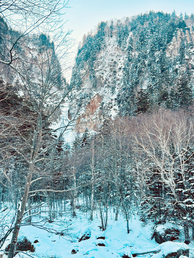 【北海道】層雲峽：被冰封的流星瀑布和銀河瀑布