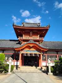 【伊佐爾波神社】朱色の社殿が美しい、道後のパワースポット⛩️✨