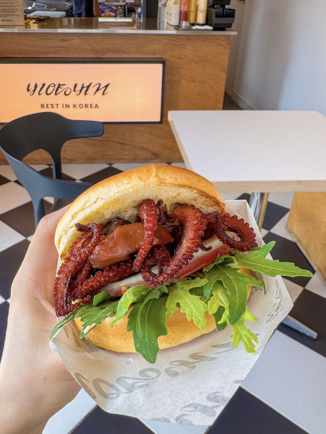 통문어가 들어간 수제버거 드셔보셨나요? 제주 버거 맛집, 비양버거