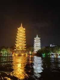 Enjoy Guilin night through the cruise 