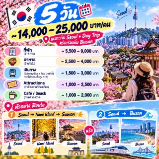 🇰🇷 How much budget do you need for a 3/5/7/9 day trip to South Korea?