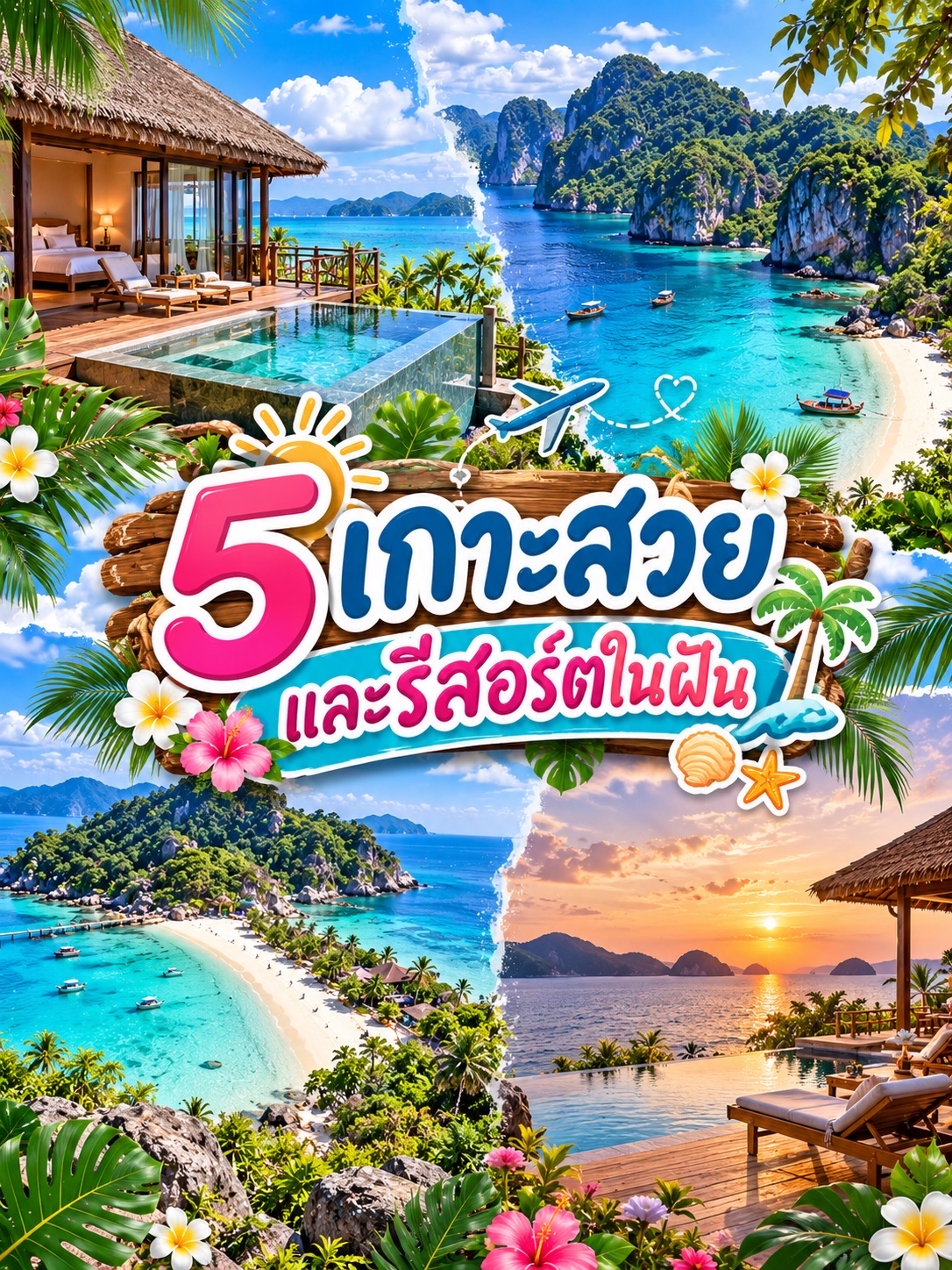🏝️✨ 5 stunning islands and dream resorts that will make you want to pack your bags and go on a trip immediately!