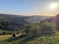 The glorious view from atop Boxhill