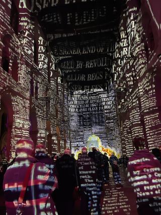 A spectacular sound and light show by Luxmuralis in England 