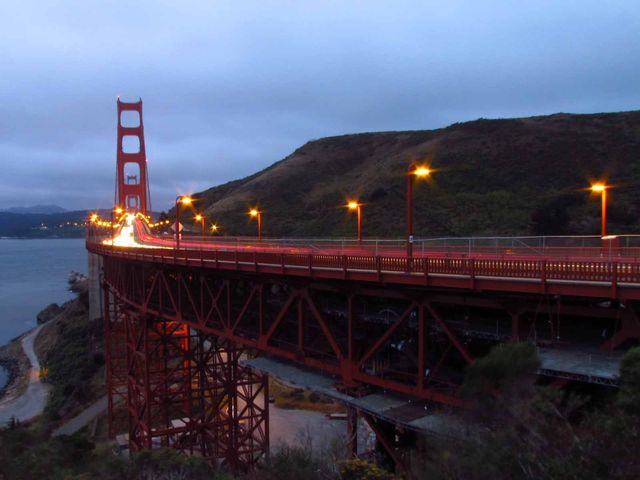 Appreciating the Golden Gate Bridge.