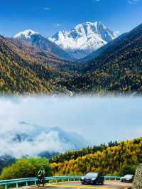 躺在床上就可以看到雪山。
