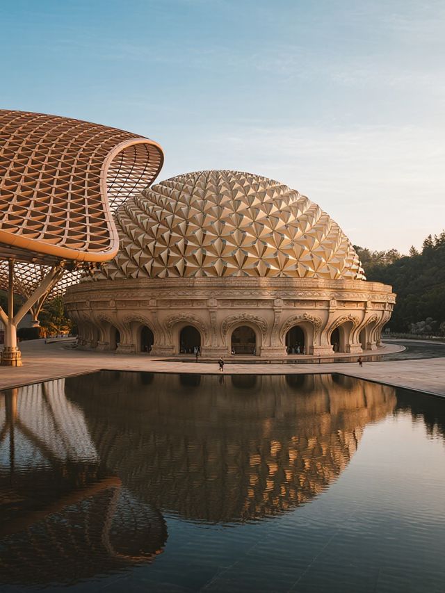 帶娃逛牛首山40億「榴槤」建築太震撼！