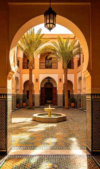 This hotel in Marrakech is amazing; it perfectly captures the essence of North Africa.