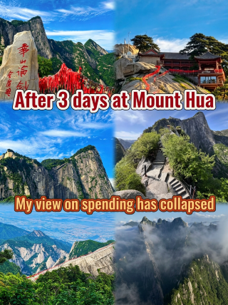 Spent 3 days at Mount Hua, and my perspective on spending completely changed