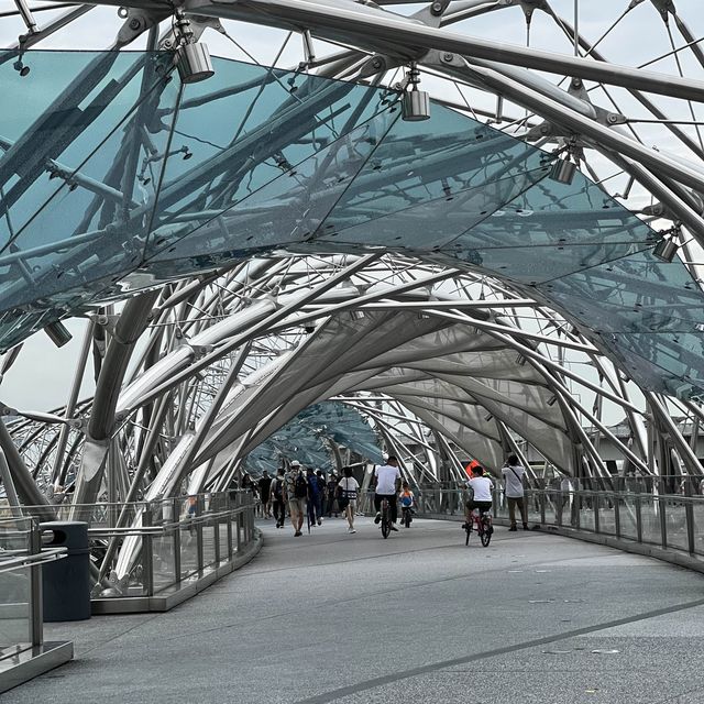 The Aesthetic Spiral Bridge in Singapore