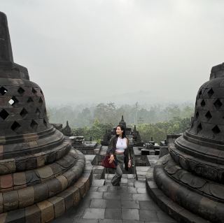 Borobudur temple. Magical moment