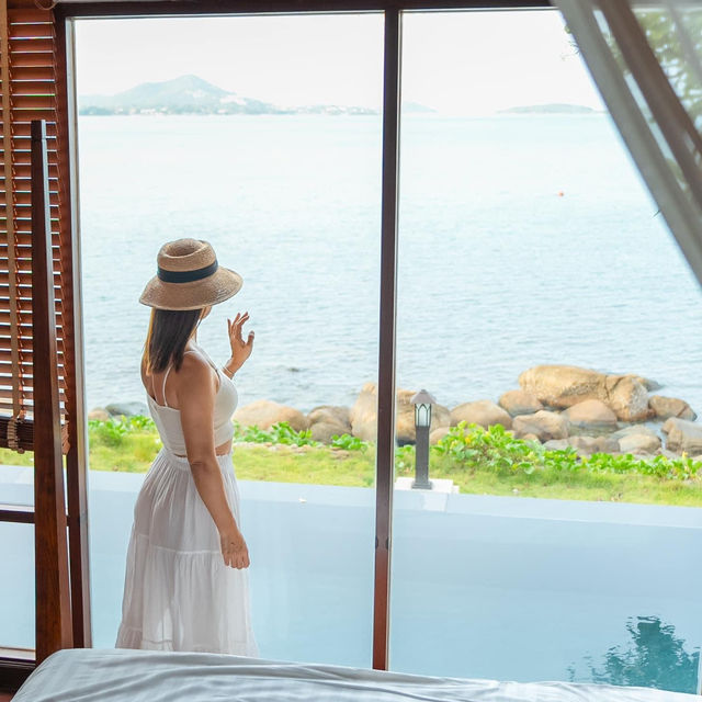 🏖️วิลล่าริมทะเลสมุย มีสระส่วนตัว ใกล้ถนนที่สวยฮอต