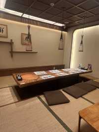 Enjoy sushi in a cozy space