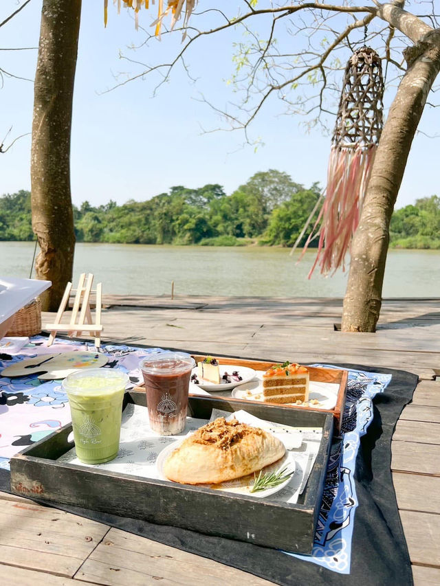 ร้านคาเฟ่ริมน้ำแม่กลอง 🌿🌳 High River Café