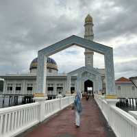 a unique mosque with beautiful ocean view