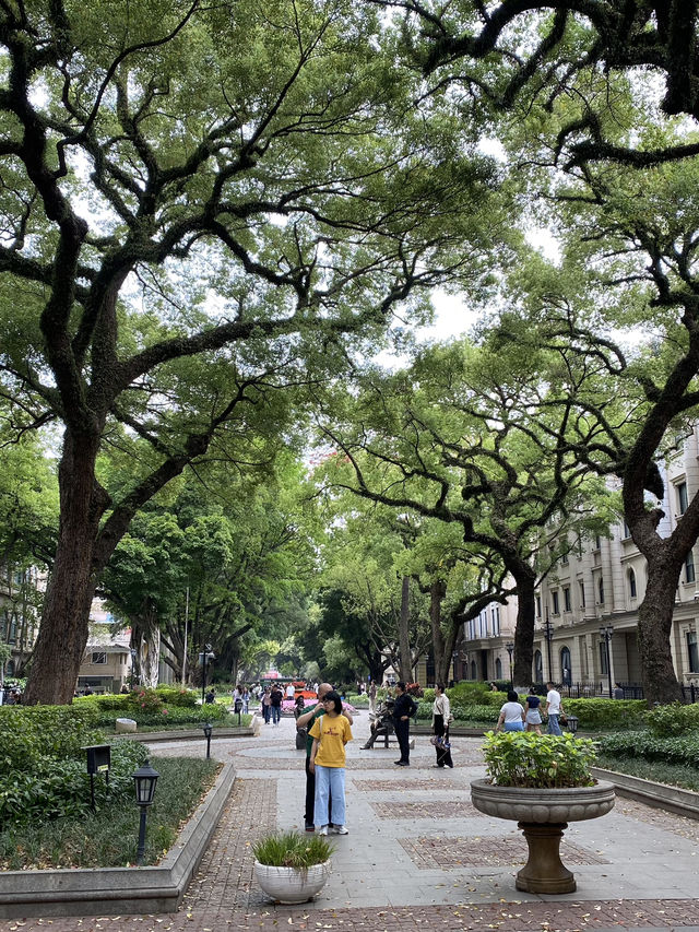 🇨🇳เดินเล่นรอบๆเกาะซาเมี่ยน 🌳🗿