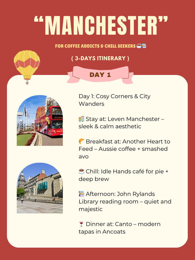Manchester 3-days itinerary 🧡