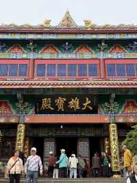 A mega Buddhist temple with multiple styles in Mianyang