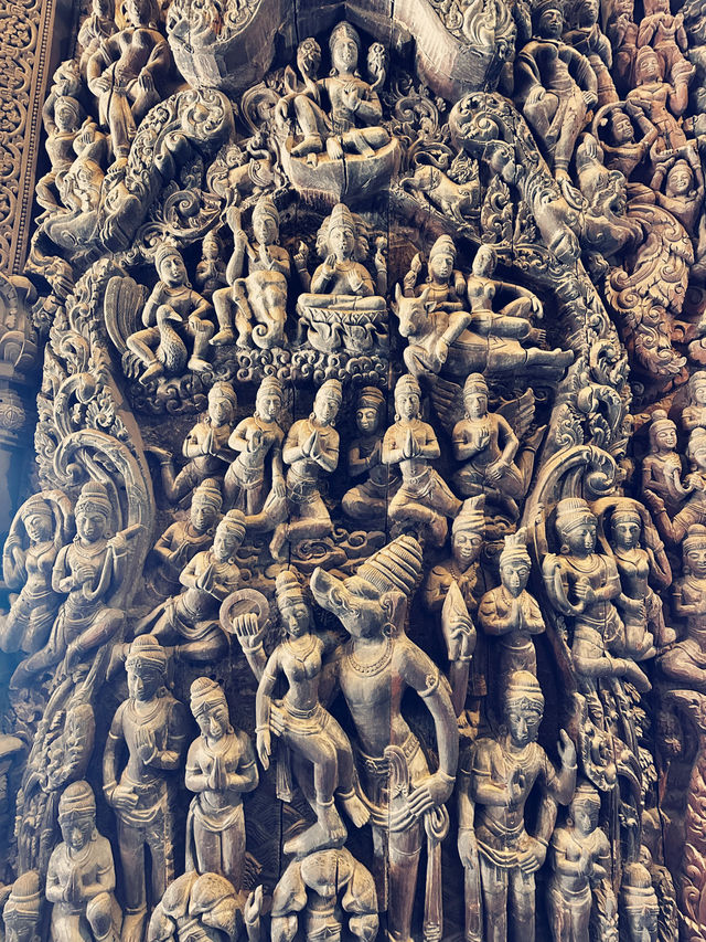 The Sanctuary of Truth in Pattaya, Thailand, is an impressive structure