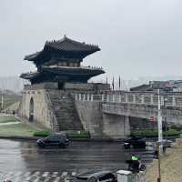 Stone Walls and Serene Whispers: A Rainy Day at Hwaseong Fortress