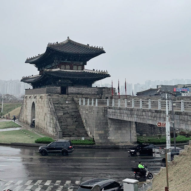 Stone Walls and Serene Whispers: A Rainy Day at Hwaseong Fortress