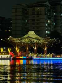 ร่องเรือชมวิวยามค่ำคืนที่เฉิงตู
