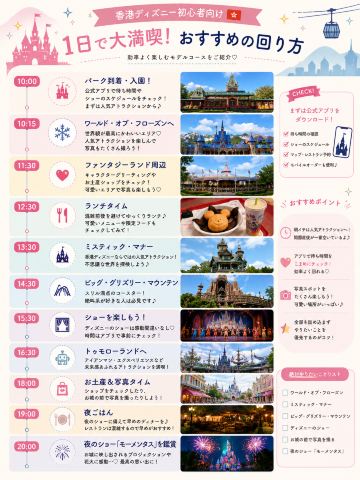 香港ディズニー初心者向け🇭🇰】1日で大満喫！おすすめの回り方