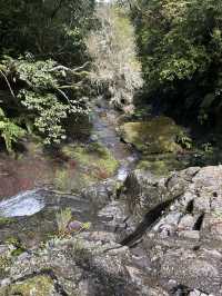 Crossing a waterfall 