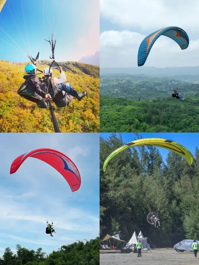 Paragliding in Wanning: Fly Over the Blue Sea and Sky